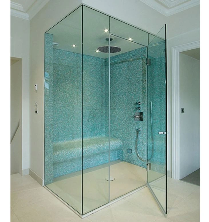 Clear glass shower door